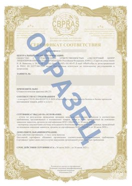 Образец Сертификат СТО 01.064.00220722.2-2020 Талнах Сертификат СТО 01.064.00220722.2-2020 