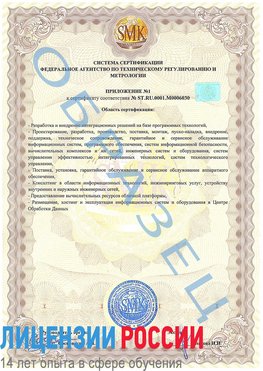 Образец сертификата соответствия (приложение) Талнах Сертификат ISO 27001