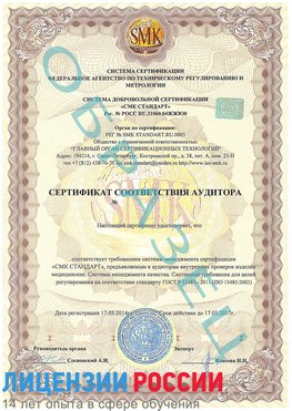 Образец сертификата соответствия аудитора Талнах Сертификат ISO 13485