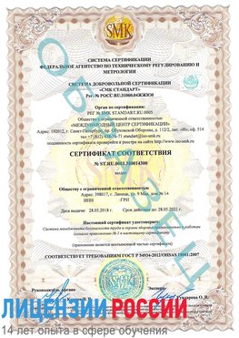 Образец сертификата соответствия Талнах Сертификат OHSAS 18001
