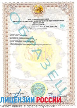 Образец сертификата соответствия (приложение) Талнах Сертификат ISO 14001